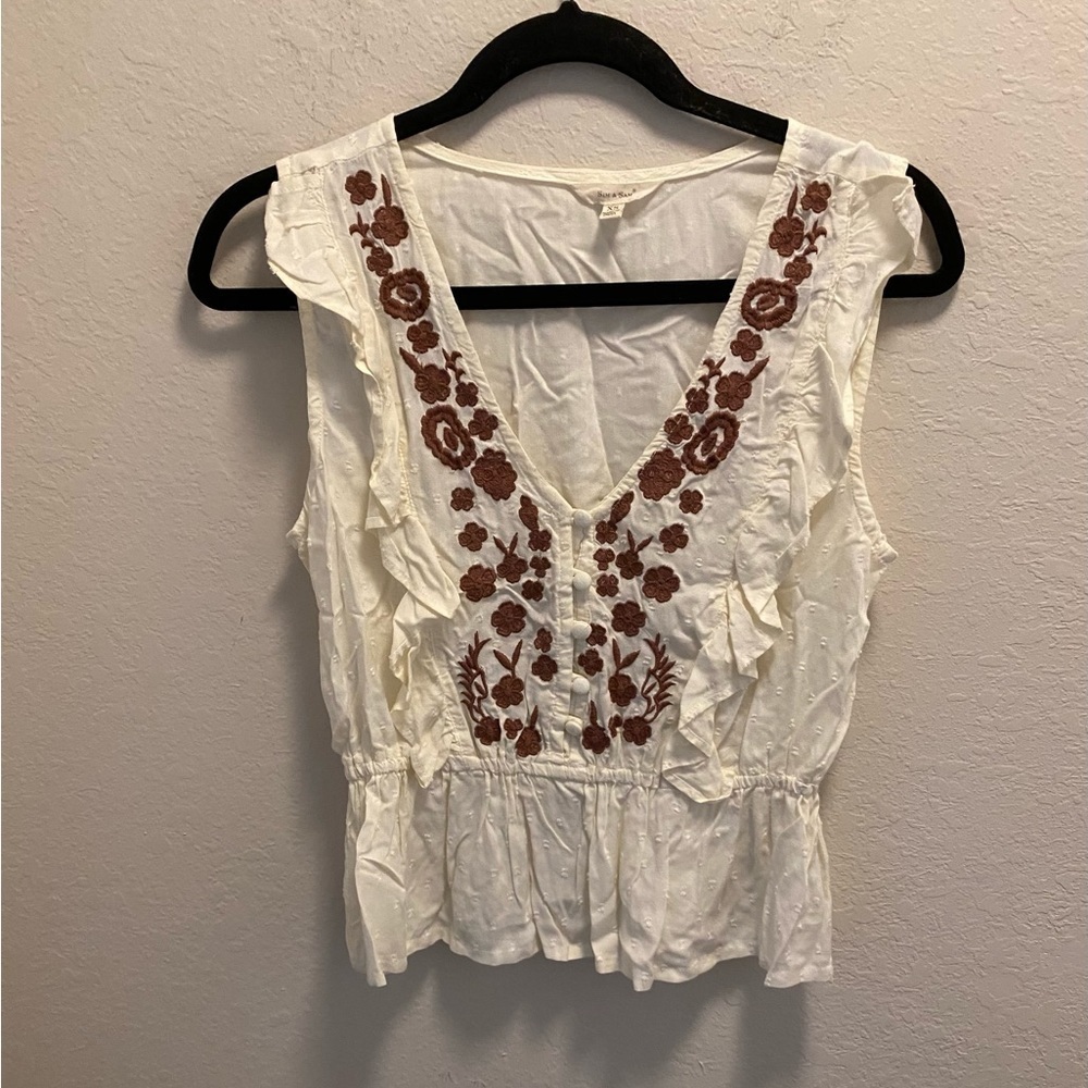 Sim & Sam boho sleeveless blouse